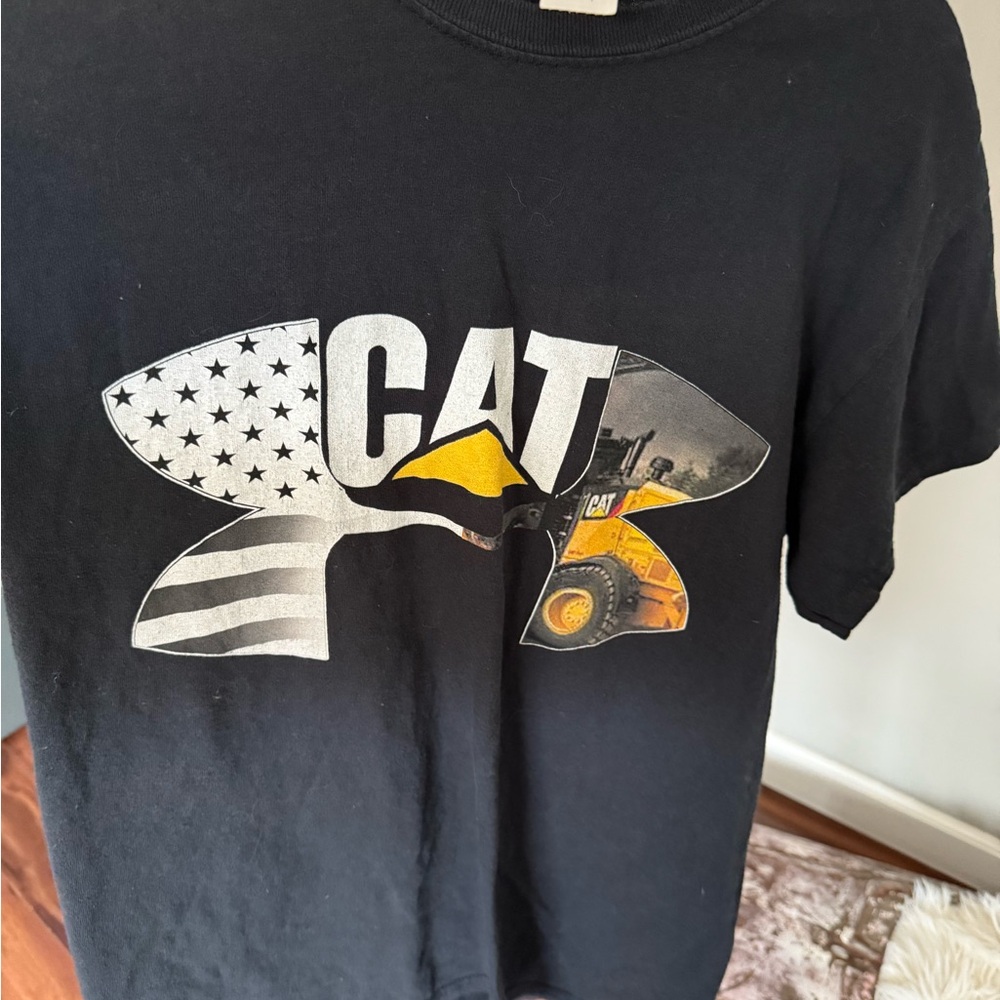 Black cat shirt with under armour logo